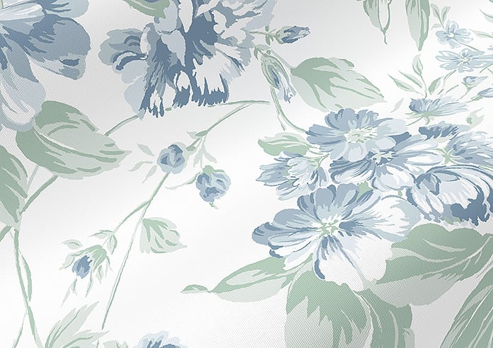 Shabby Chic by Rachel Ashwell Romantic Rose (Blackout), Blue - Twist&Fit Roller Blind - Image 4
